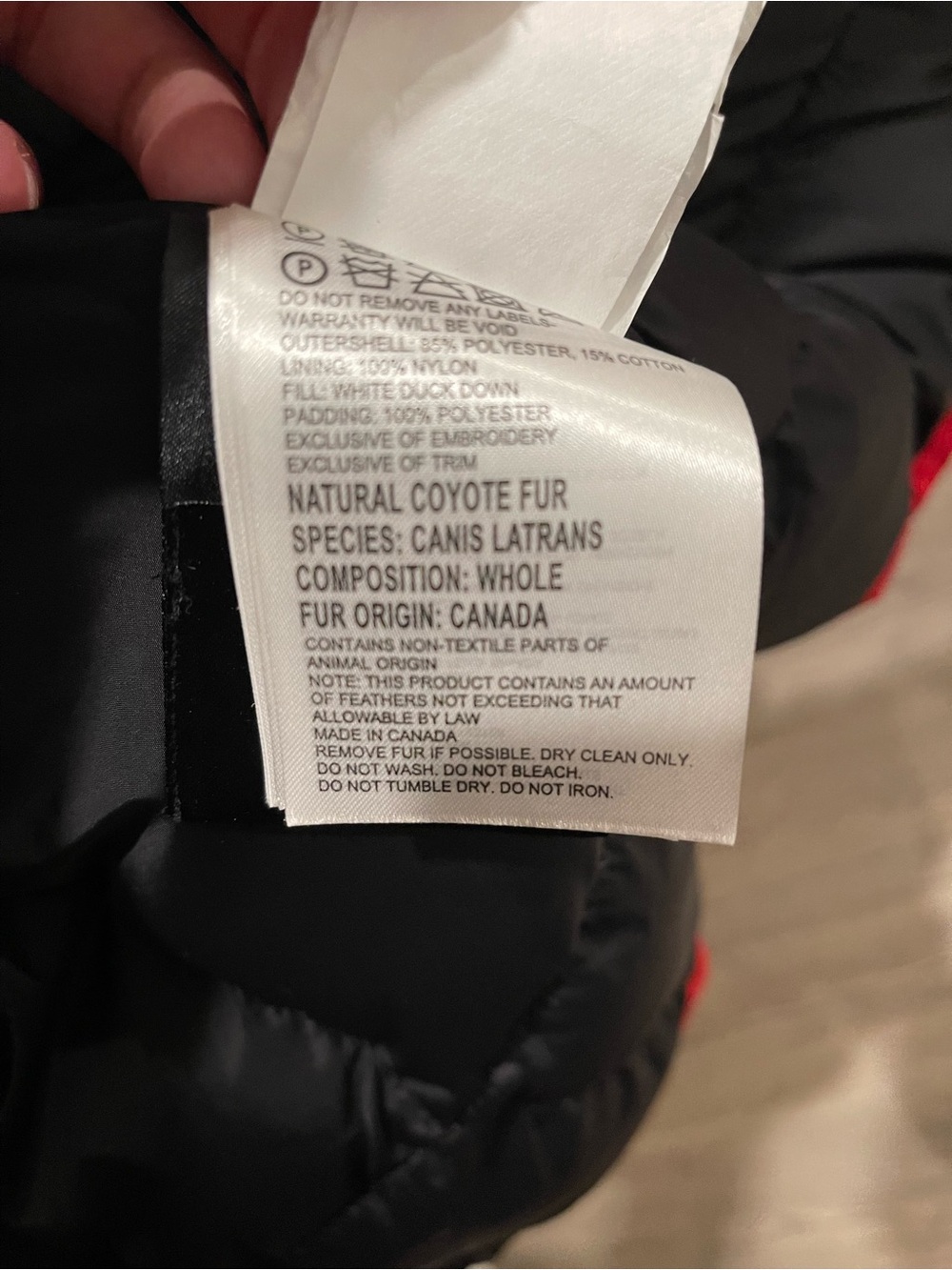 Canada Goose Red Women's Insulated Puffer Parka with Fur-Trim Hood - Picture 4 of 4